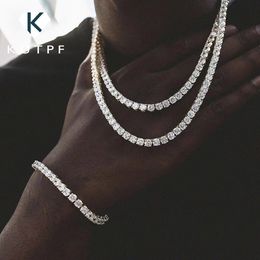 Pendant Necklaces Tennis Necklace for Woman 925 Sterling Sliver Plated 18k White Gold D Color Diamond Neckchain Bracelet with GRA KUTPF 230817