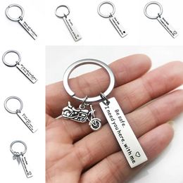 New Stainless Steel Drive Safe key rings Tag Love I need you keychain holders women bag hangs men's hip hop Jewellery will and sandy gift