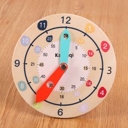 Other Toys Kids Montessori Materials Wooden Clock Time Learning Teaching Aids Educational For Children School Clever Board Toy 230816