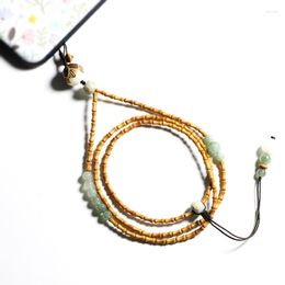 Strand Free Olive Stone Small Bamboo Joint Creative Hanging Rope Men And Women Long Mobile Phone Shell Necklace Bracelet Pendant