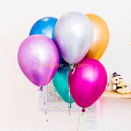 High-end 50Pcs Metallic Latex Balloon 12" High Quality 3g Metal Balloons Decoration Multi Colours Party Celebration