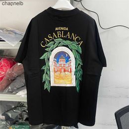 Men's T-Shirts Summer Castle Casablanca T Shirt Men Women Tennis Club Best Quality White Black Oversize Casa Blanca T-shirt Avenida Top Tees HKD230817