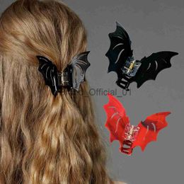Fashion Acetate Bat Hair Clip Personality Design Wings Hair Claws Ponytail Hairpin for Women Girls Headwear Hair Accessories x0817