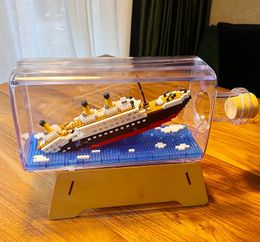 9090 Titanic Memorabilia Toy Set Mini Blocks Titanic Model Ship Model Kit Boat Accessory Build Block Technic Diamond Lepin Brick Kit Toy For Kid Christmas Block