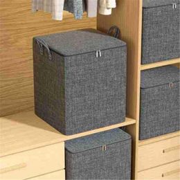 Storage Bags Portable Non Woven Zipper Bag Clothes Foldable Closet Organiser Containers With Durable