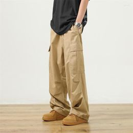 Men's Pants 2023 Top Selling Cargo Casual Fashion Trend Multicolour Loose Straight Large Pocket Decorative Trousers