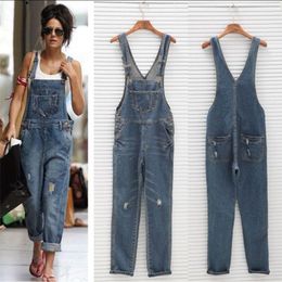 Women's Jeans Summer Overalls Street Trendy Women Straight Tube Suspenders