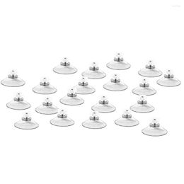 Hooks 20pcs With M4 Thread 40mm Suction Cups Knurled Nut Clear For Kitchen Cup Screw Storage Hanger Home Tools