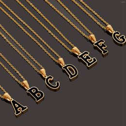 Chains Simple Fashion First Letter Necklace For Women Stainless Steel 26 English Pendant Jewelry Titanium