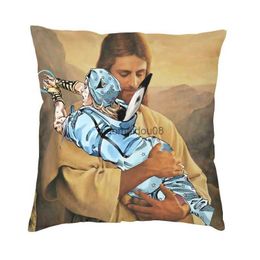 Pillow Case Jojos Bizarre Adventure Polnareff Jesus Luxury Throw Covers Living Room Decoration Anime Manga Cushions for Sofa HKD230817