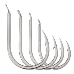 Fishing Hooks 100Pcs High carbon steel slow rocking Jighead Jigging iron plate single hook tin-plated anti-rust sea boat fishing Accessories 230816