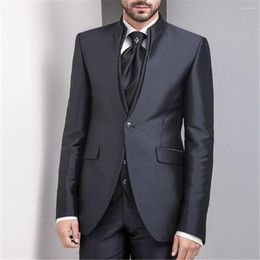 Men's Suits Luxury Men Wedding 2023 Solid Formal Single Breasted Groom Three Piece Jacket Pants Vest Terno Costume Blazer Custom Made