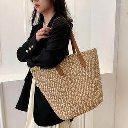 Waist Bags Lafite Straw Bag 2023 Pattern Woven Tote Large Capacity Shoulder Summer Travel Fashion Handheld Beach