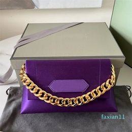 Clutch Bag Card Holder Wallet Silk Material Lined With Lambskin Hardware Chain Letter Printing High-quality Pillow Magnetic Flip Internal Card Slot