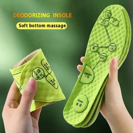 Shoe Parts Accessories Foot Acupressure Insole Men Women Soft Breathable Sports Cushion Inserts Sweatabsorbing Deodorant Pads 230817