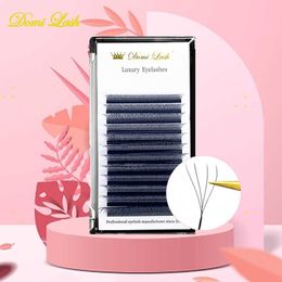 False Eyelashes Domi 3D4D5D W Shape Premade Volume Fans Lashes Large Bundle Clover Bloom Natural Soft Dense Natural False Idividual Eyelashes HKD230817