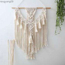 Tapestries 1PCS Boho Wall Hanging Wall Tapestry creative hand-woven macrame hanging tapestry room decoration Home hanging decoration R230817