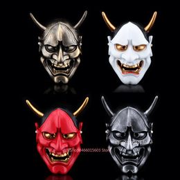 Party Masks Demon Prajna Hannya Resin Mask Grimace Evil Devil Head Halloween Horror Wraith Buddhism NOH Ghost Cosplay Deluxe Masks Gifts 230816