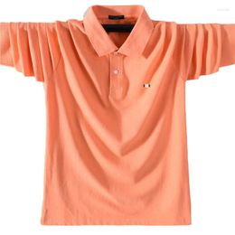 Men's Polos Cotton Lapel T-shirt Classic Brand Clothing Full Men Polo Shirt Long Sleeve Designer Male Tops Tee Plus Size 4XL
