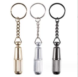 Latest Stainless steel Cigar Cutters Scissors Keychain RIng Punch 3 Colours Smoking Accessories Tool Splitter Key Chain Drill tips Oil Rigs Sale