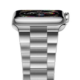 Delighttor Compatível Apple Watch Band 42mm 44mm 45mm 49mm 38mm 40mm 41mm, banda de aço inoxidável com estojo para a série Apple Watch 8/7/6/5/4/3/2/1/se/se2/Ultra
