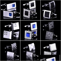 Other Groom Accessories Mens Cufflinks Box Set Auger Crystal Nail Shirt Sleeve Cuff Links Women Men Shirts Suits Cufflink Drop Deliver Dhk2F