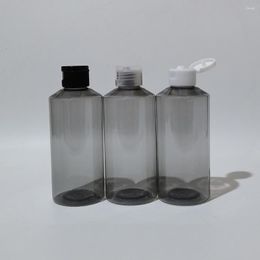 Storage Bottles 30pcs 200ml Empty Grey Plastic Bottle Flip Top Cap 200cc Cosmetics Packaging With Screw Lids Container For Lotion Shampoo