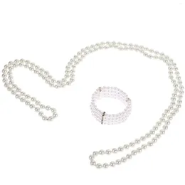 Necklace Earrings Set De Para Mujer Pearl Make Simulated Bride