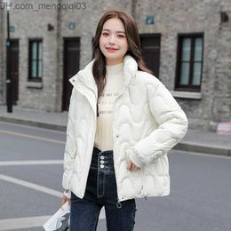 Women's Down Parkas MEILLY DOLPHIN 2023 New Winter Stand Neck Inflatable Jacket Women's Solid Quilted Short Park Leisure Warm Women's Winter Coat Z230817