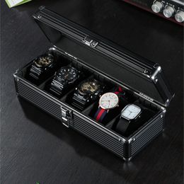 Jewelry Boxes 1/3/5 Slots Aluminum Suitcase Case Display Storage Box Watch Storage Box Case Watch Bracket Clock Watch Clock Box Tool Box 230816