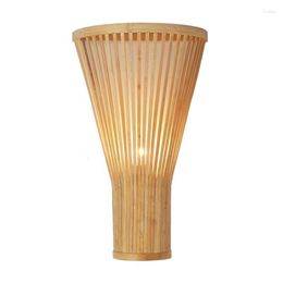 Wall Lamp Traditional Art Wood Bamboo Lights Decoration Light Living Room Learning For Bedroom LED Home Deco Cottage