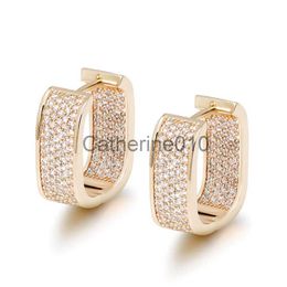 Charm MxGxFam 2022 New Full Mircon Shiny Zircon Hoop Earrings For Women Fashion Jewelry AAA+ CZ Gold Color Good Quality J230817