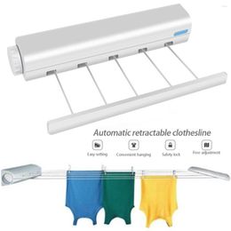 Hangers Retractable Outdoor Clothesline Wall Mounted Clothes Dryer Line Drying Rack Space Saving Ropes Hanger