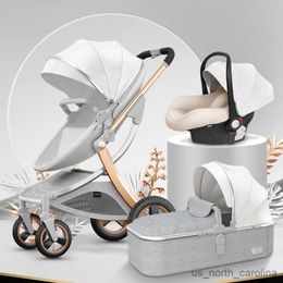Strollers# Baby Stroller Can Sit and Lie Down Travel Light Folding High Landscape Carriage Two-way Shock Absorption Newborn Baby Stroller R230817