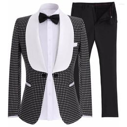 Men's Suits Two-Piece One Button Blazer Royal Blue Business Gentle Men Prom For Custom Made Wedding Man Tuxedo