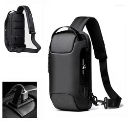 School Bags Men's Waterproof Oxford Multifunction Crossbody Sling Anti-theft Shoulder Messenger Chest Bag Pack For Male