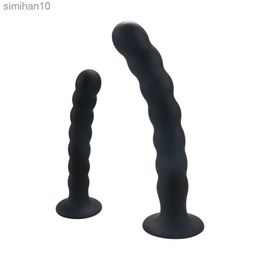 Anal Toys Sex Products with Strong Vaginal Stimulator Sucker Silicone Bead Dildo Anal Plug Prostate Massager Sex Toys for Man and Woman HKD230816