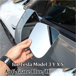 Car Mirrors 1 Pair 800 Side Rearview Mirror Blue Glass Lens For Tesla Model 3 Y S X Wide Angle Door Anti-Glare Exterior Accessories Dr Dh3Yf