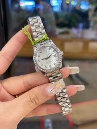 Orologi da donna Orologi da donna in oro con strass e diamanti Orologi da polso firmati 316L Tutto cinturino in acciaio inossidabile 28 mm Impermeabile per regalo di San Valentino da donna