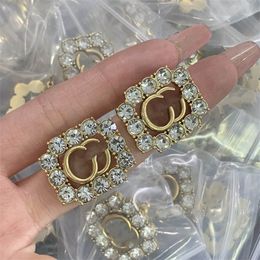 Luxury Stud Earring Double Letter G Logo Earing Women Hoop Designer Jewellery GGity Crystal Pearl Earrings Woman 576
