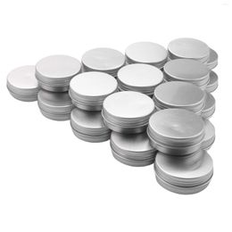 Storage Bottles PACK Of 25 - 15ml Aluminium Tin Make Up Candle Pots Capacity Empty Big Cosmetic/Candle//Hair Product/Sweet Jar