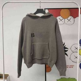 Men's essentialhoodie Sweatshirts Hoodie Ess Men Knitted Sweater Zipper Letter Long Sleeve Sweatshirt Loose Fog Essentail Hoodie yh88b