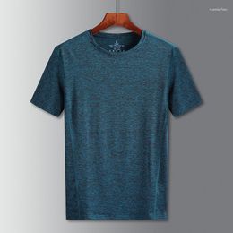 Men's T Shirts Dad's Comfortable Clothing Summer Fashion Fast Dry Outdoor T-shirt Solid Color Short Sleeve Simple Casual Loose Daily Tops