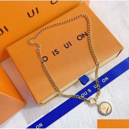 Pendant Necklaces Luxury Brand Necklace Fashion Gold Plated Designer Jewellery Long Chain Design Gift For Women Selected Quality Chris Dhvis