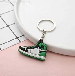 6 Colours Designer Mini Sile Sneakers Keychains Men Women Kids Ring Gift Shoes Keychain Handbag Chain Basketball Shoe Key Holder Bulk Price L230817