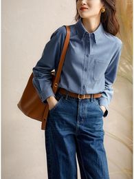 Women's Blouses Women Spring Autumn Corduroy Shirts And Commuter Office Lady Female Professional