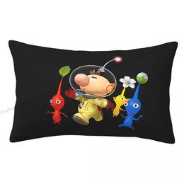 Pillow Case Art Hug case Pikmin Game Backpack Cojines Livingroom Printed Chair Covers Decorative HKD230817