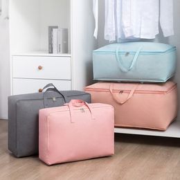 Storage Boxes Bins Large Capacity Clothes Bag Waterproof Cabinet Wardrobe Organizer Quilt Pillow Blanket Dustproof Bedding Storag 230817