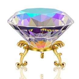 Decorative Objects Figurines Romantic Colorful Crystal Diamond Glass Paperweight Diamonds Party Ornaments Home Decoration Christmas Gifts 230816