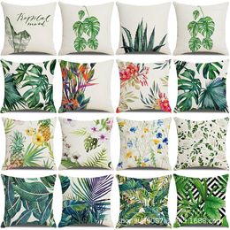 Pillow Ins Nordic Style Cover Tropical Plant Pattern Home Living Room Bedroom Decoration Supplies Office Fashion